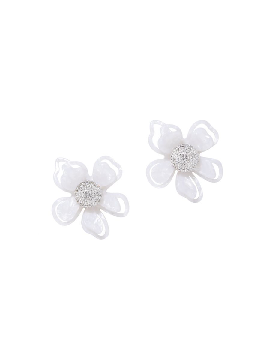 Azalea Acetate & Crystal Stud Earrings | Saks Fifth Avenue