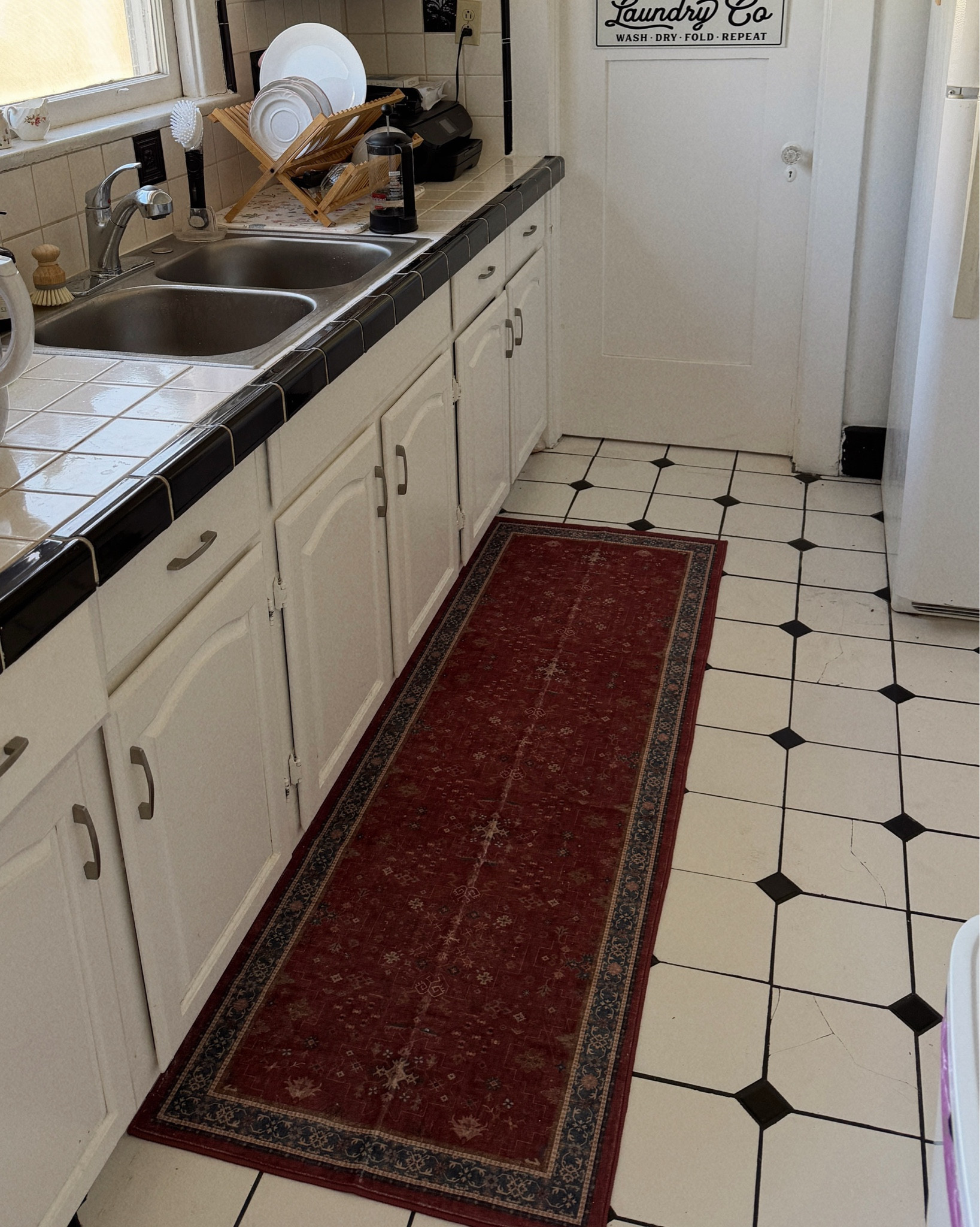 New kitchen rug 😝 that’s super affordable and washable! 

#LTKHome #LTKdayinmylife