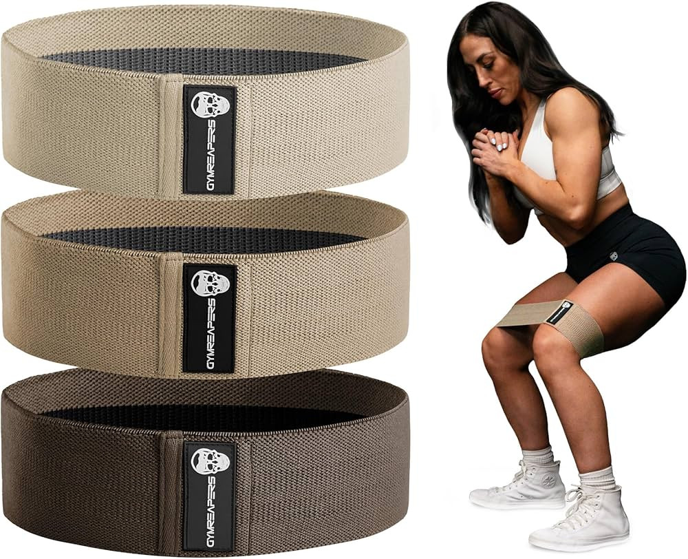 Hip Bands for Booty Workouts | Non Slip Fabric Band Set with 3 Levels - Resistance Bands for Legs... | Amazon (US)