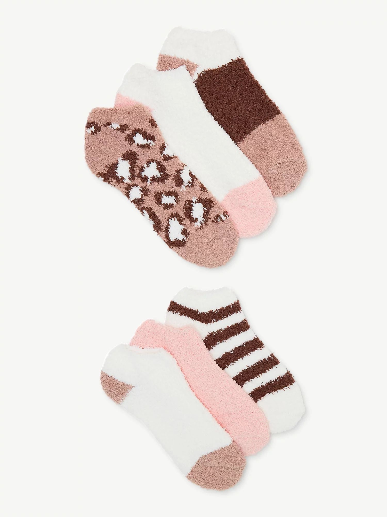 Joyspun Women's Low Cut Cozy Socks, 6-Pack, Size 4-10 | Walmart (US)