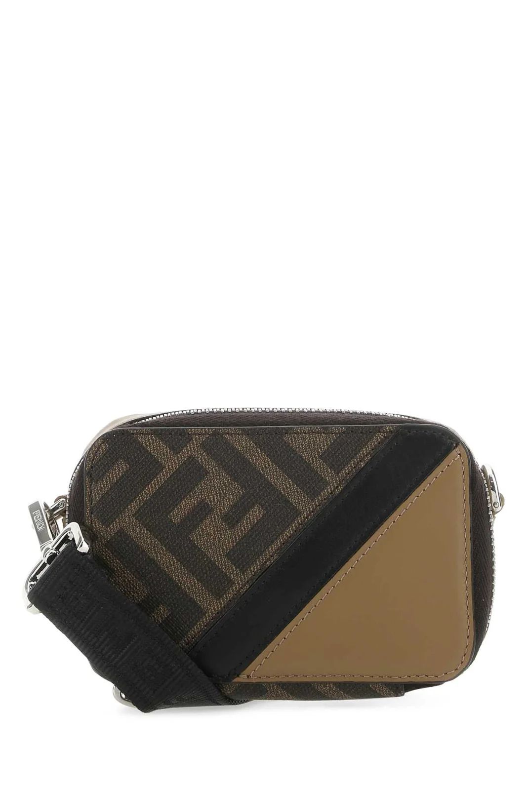 Fendi Monogram Panelled Zipped Crossbody Bag | Cettire Global