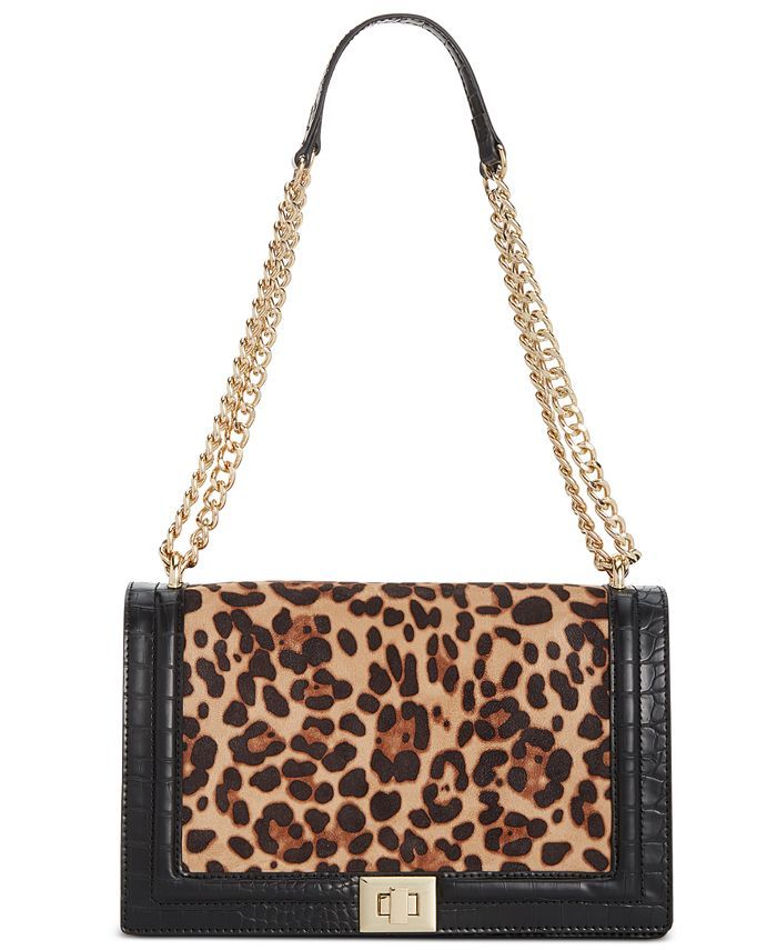 INC International Concepts Ajae Leopard Flap Crossbody, Created for Macy's & Reviews - Handbags &... | Macys (US)