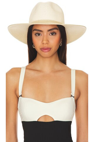 Colorblock Continental Hat in Natural & Tan | Revolve Clothing (Global)