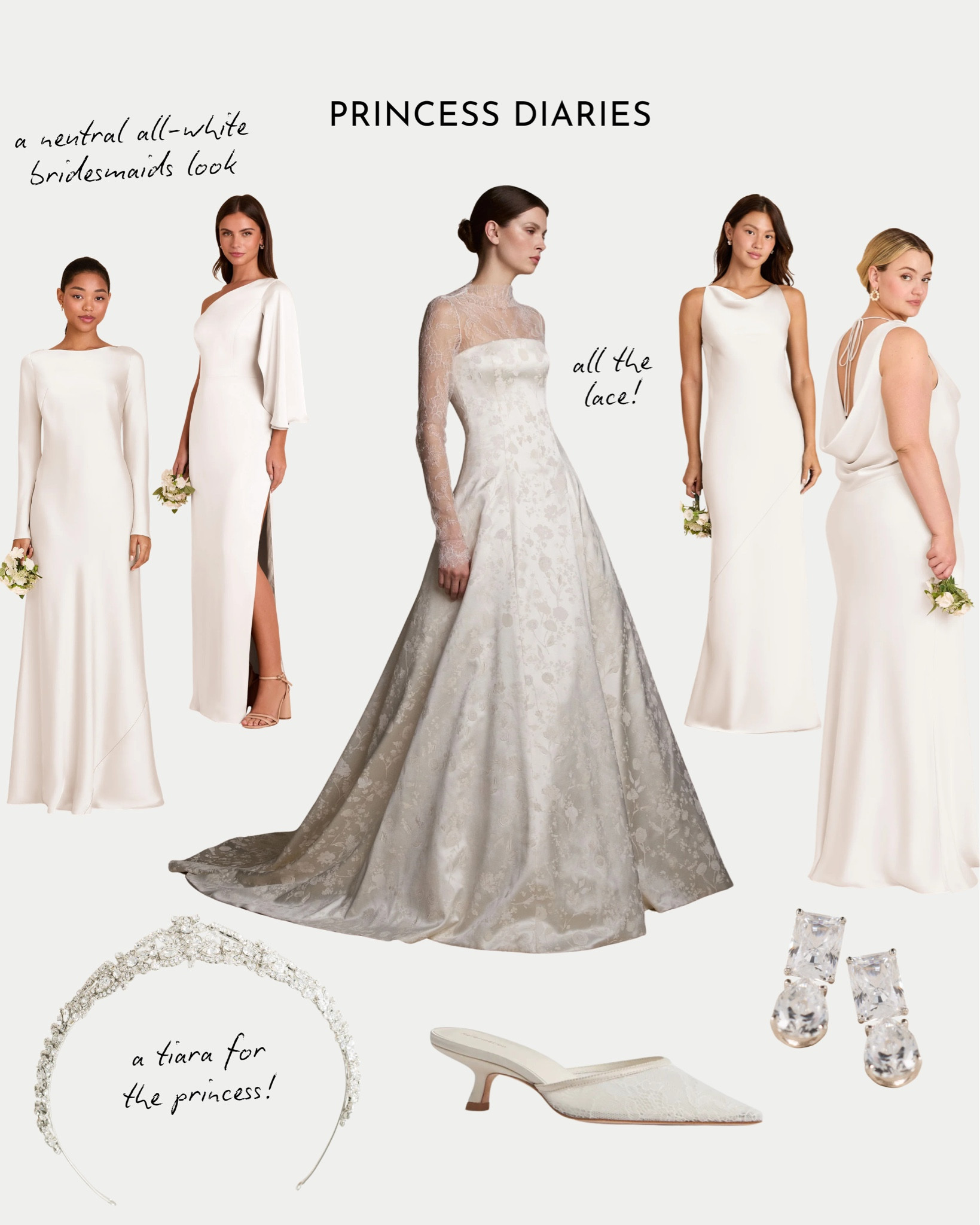 Wedding outfits based on our favorite rom-coms: Princess Diaries 💍
