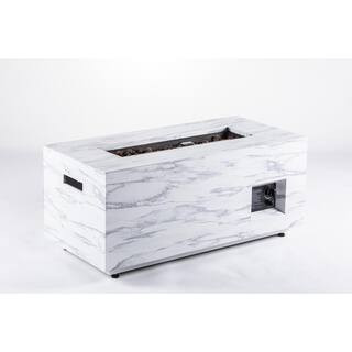 Legacy Heating 42 in. L x 20 in. D x 18.5 in. H 50000 BTU Outdoor Rectangle Propane Light Gray Fi... | The Home Depot