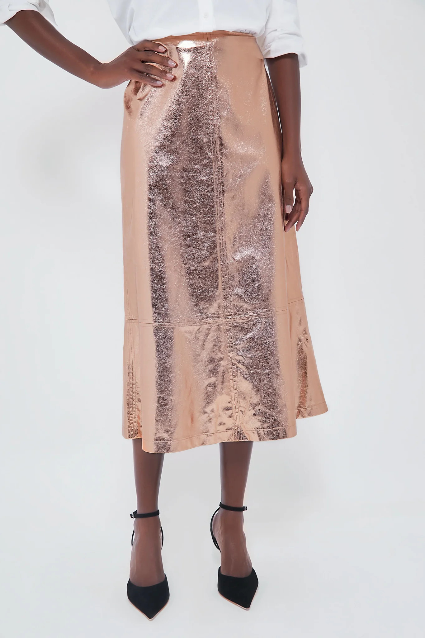 Gold Metallic London Skirt | Tuckernuck (US)