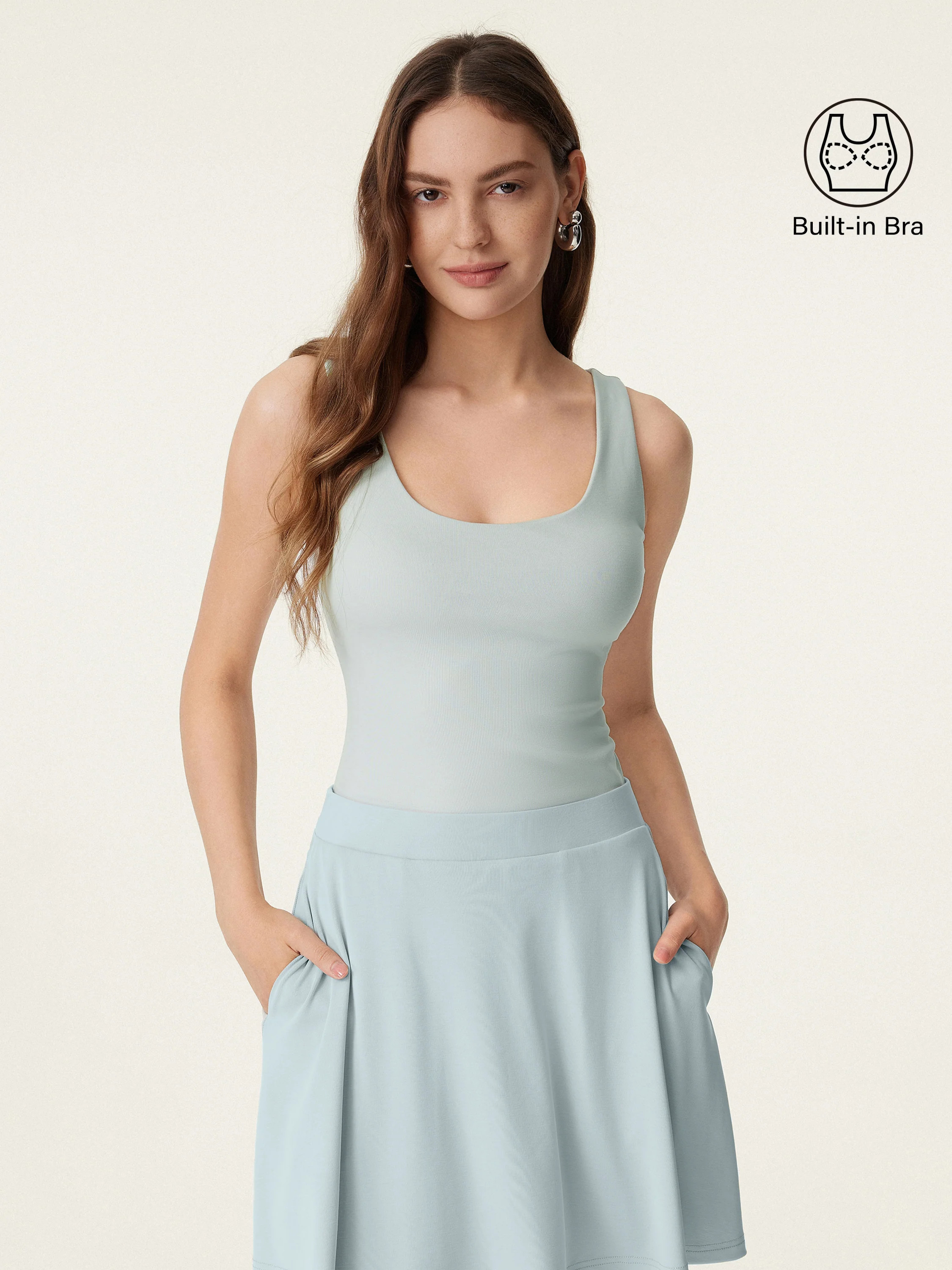 U-neck New Airy Brami Tank | OGLmove
