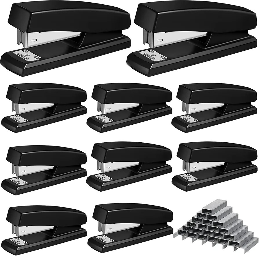 10 Pieces Stapler for Desk Staplers Bulk with 6000 Staples Office Stapler 25 Sheet Capacity Stapl... | Amazon (US)