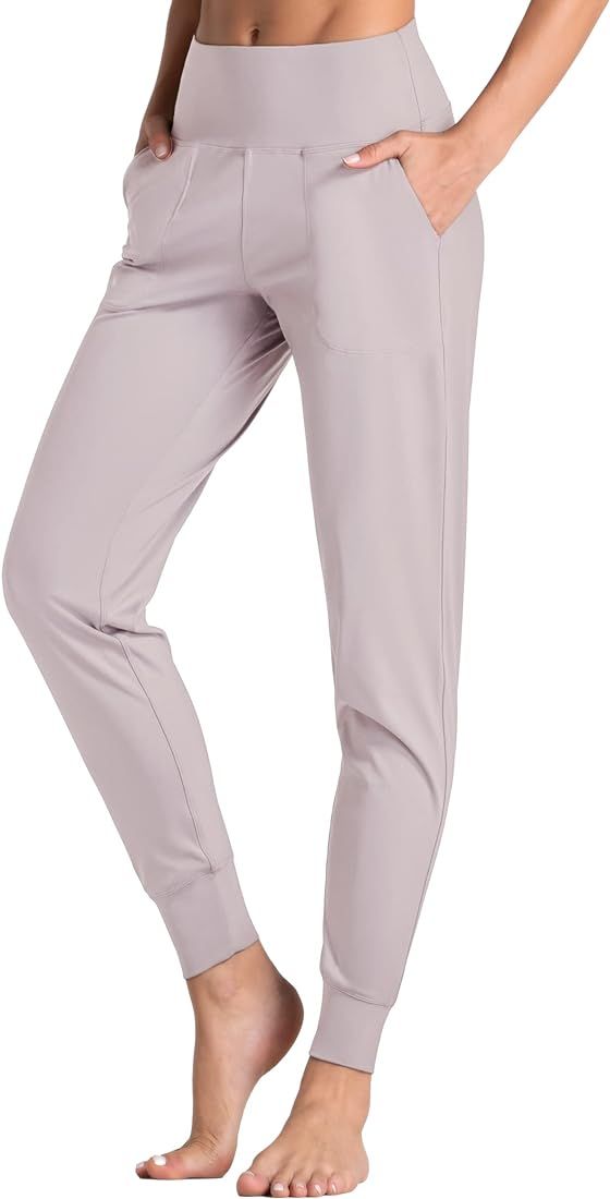 Wjustforu Women's High Waist Joggers Sweatpants Lightweight & Comfortable Yoga Pants with Pockets | Amazon (US)