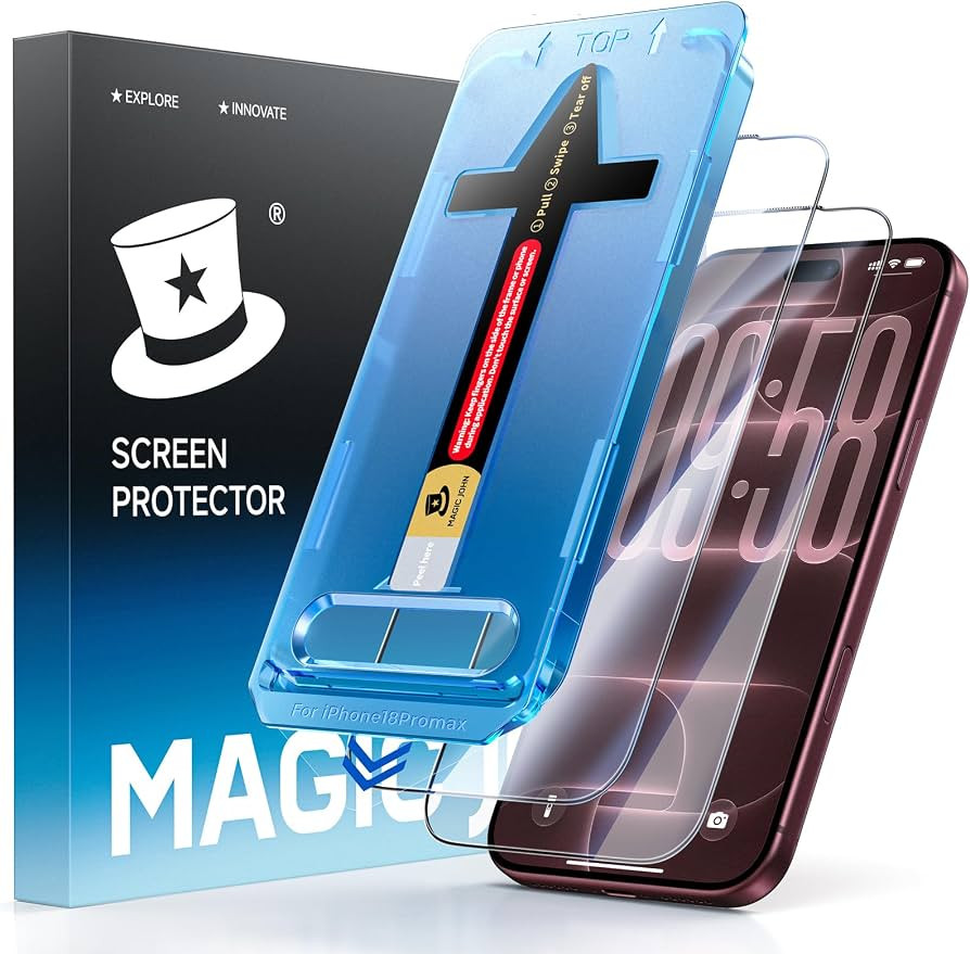 MAGIC JOHN for iPhone 18 Pro Max Screen Protector Easy Installation | Amazon (US)