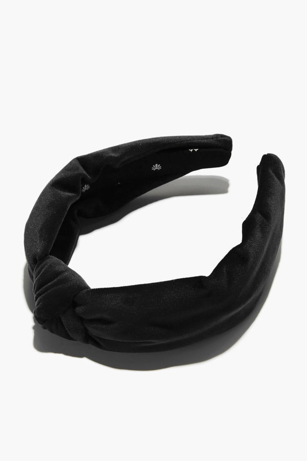 Jet Velvet Knotted Headband | Tuckernuck (US)