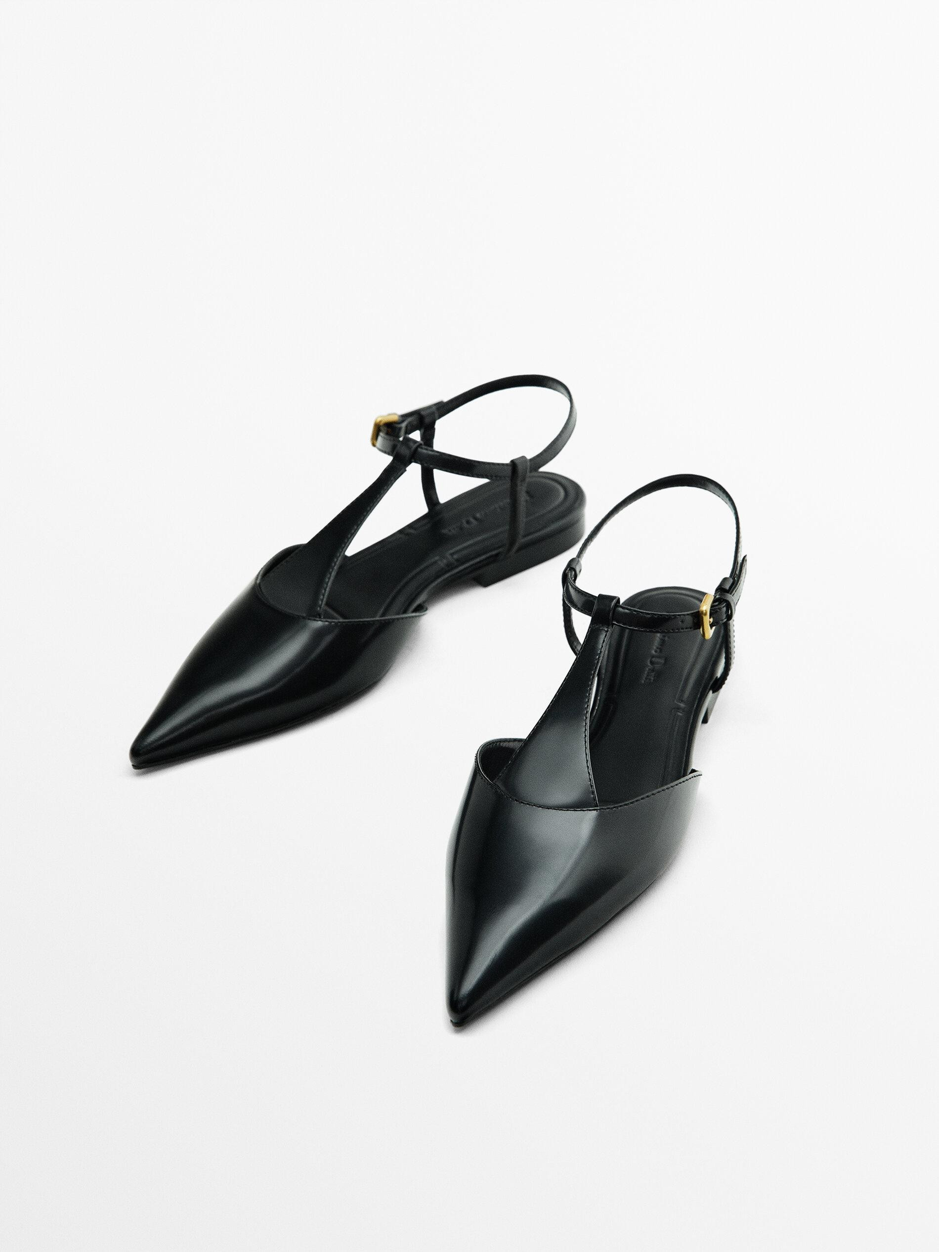 Flat shoes with instep detail | Massimo Dutti US