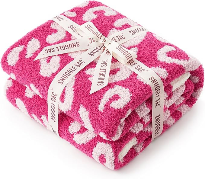 Snuggle Sac Ultra Soft, Warm Plush Blanket - Reversible Cheetah/Pink Leopard Throw, 50x60 inches | Amazon (US)