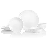 Corelle Service for 6, Chip Resistant, Winter Frost White Dinnerware Set, 18-Piece | Amazon (US)