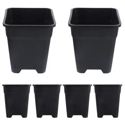 6Pcs Plastic Flower Planters Garden Plant Pots Flower Nursery Pots Flower Holders | Wayfair North America