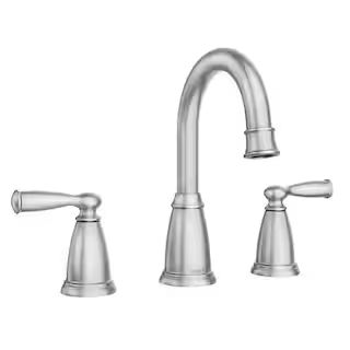 Banbury 8 in. Widespread Double Handle High-Arc Bathroom Faucet in Spot Resist Brushed Nickel (Va... | The Home Depot