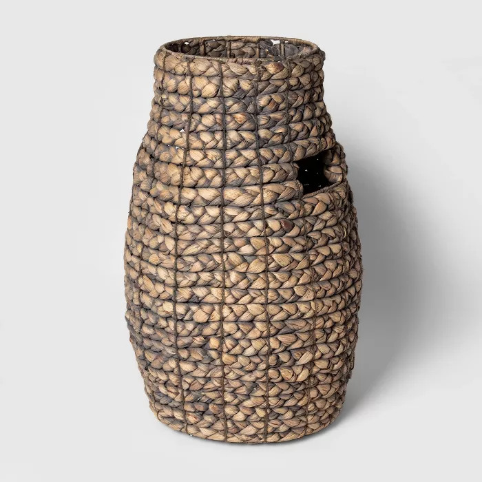 20"x13.3" Decorative Braided Tall Basket Gray - Threshold™ | Target