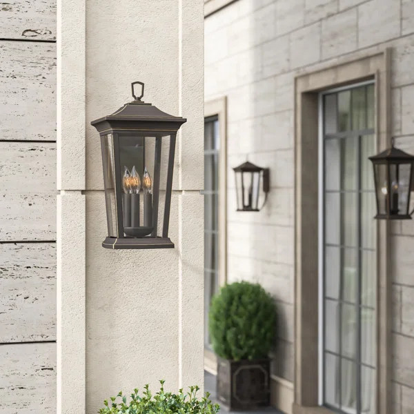 Galenos Oil Rubbed Bronze 3 - Bulb Outdoor Wall Lantern | Wayfair North America