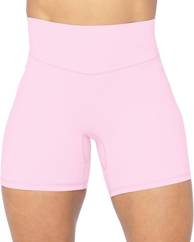 Sunzel No Front Seam High Waist Biker Shorts for Women, Squat Proof Yoga Workout Gym Bike Shorts | Amazon (US)