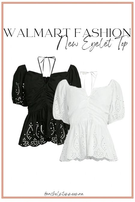 How gorgeous are these new eyelet peplum tops on Walmart?! I love the halter toe detail. $26 and I’m ordering the white. 

Walmart fashion. Walmart finds. Eyelet. Walmart new arrivals. LTK under 50. 