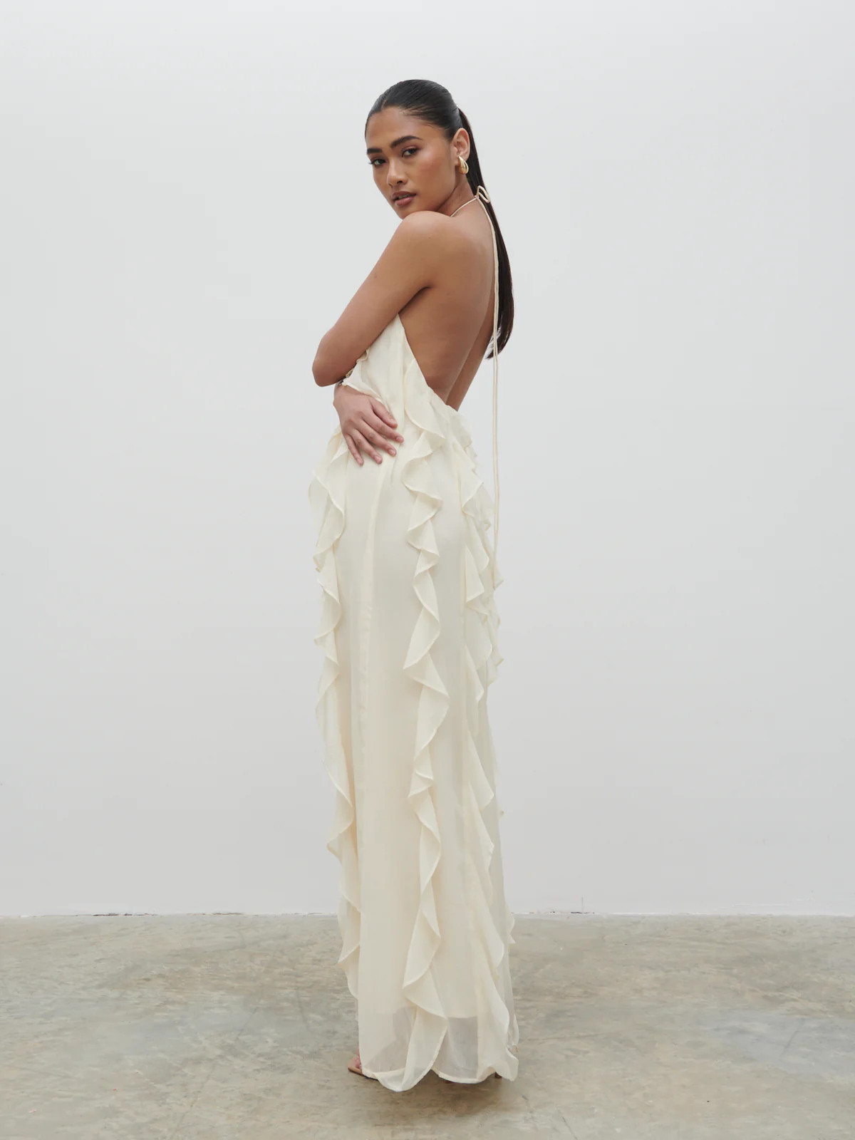 Kelsey Ruffle Maxi Dress | Pretty Lavish (UK)