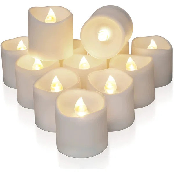 12 Piece Unscented Flameless Candle Set (Set of 12) | Wayfair North America