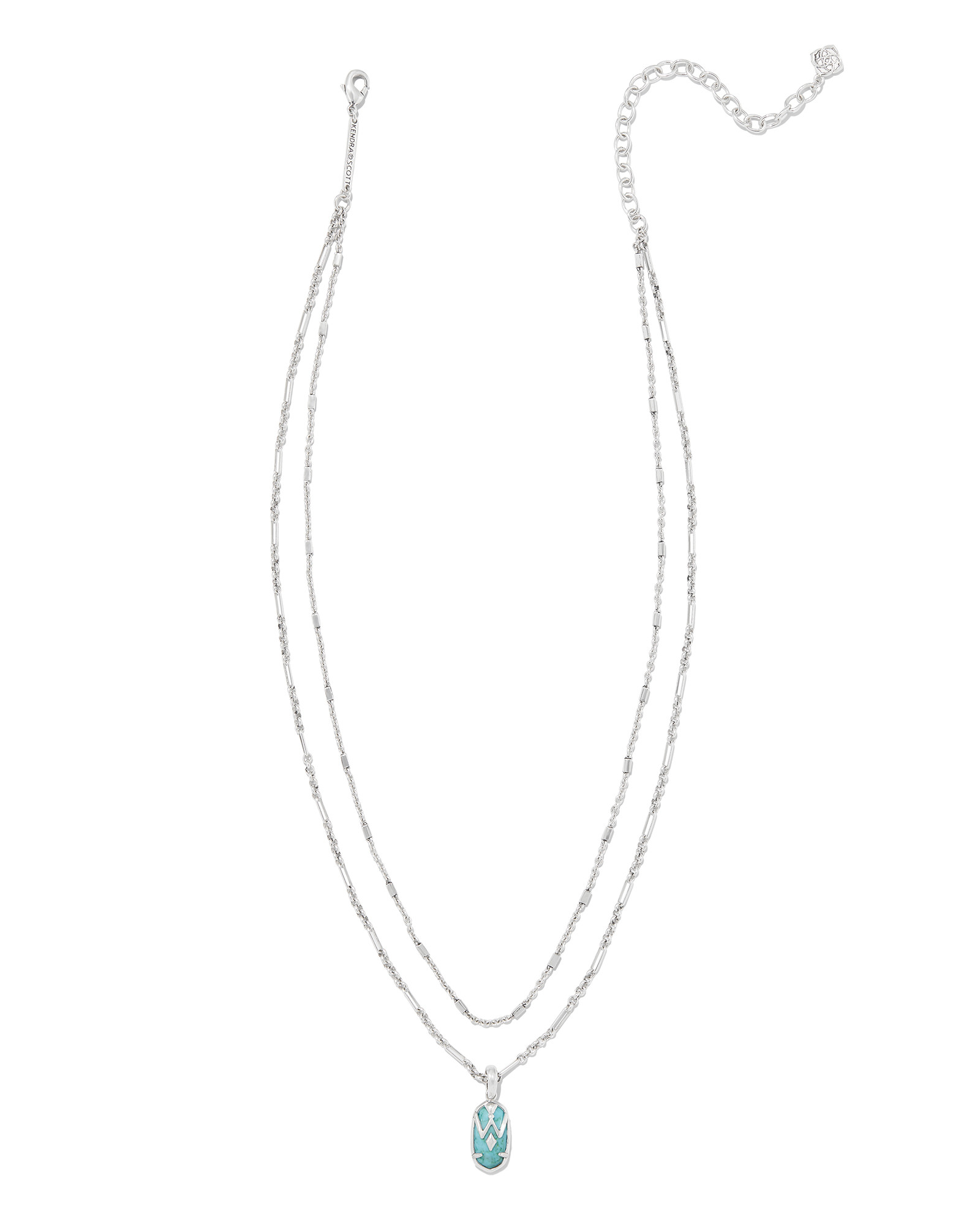 Wrangler® x Yellow Rose by Kendra Scott Elisa Vintage Silver Multi Strand Necklace in Variegated... | Kendra Scott