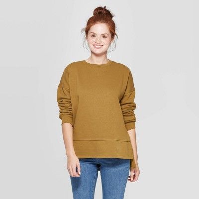 Women's Long Sleeve Crewneck Fleece Tunic Pullover Sweatshirt - Universal Thread™ | Target