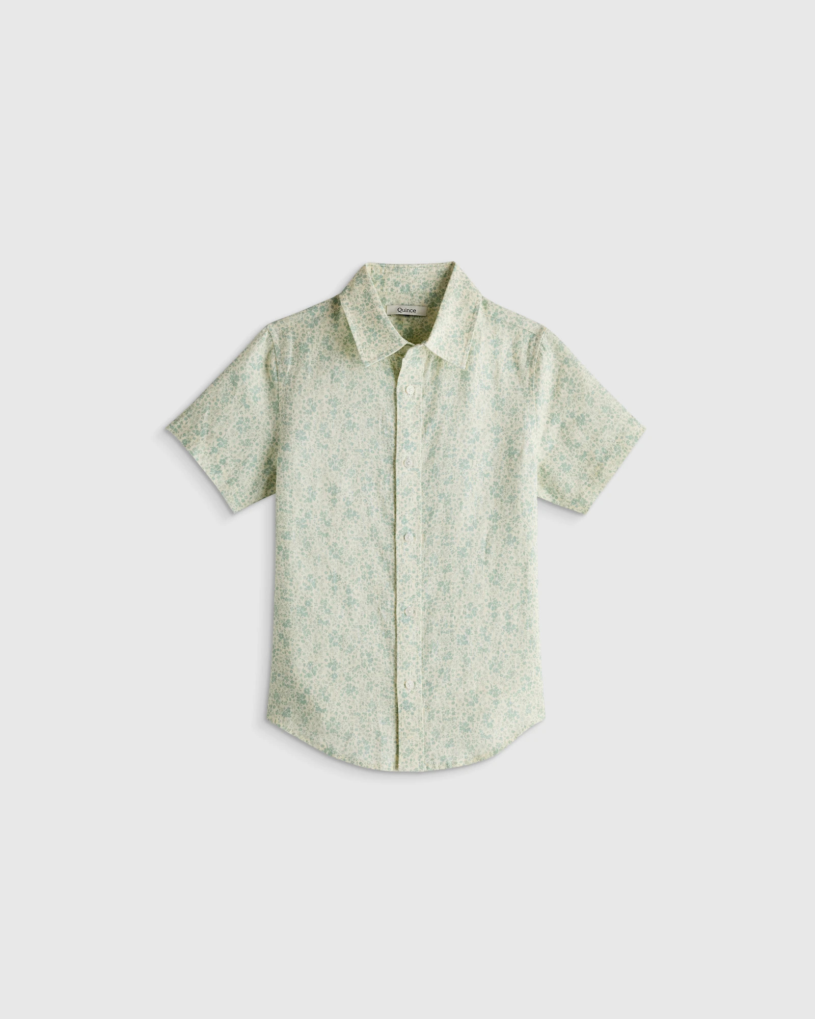 100% European Linen Printed Short Sleeve Shirt | Quince