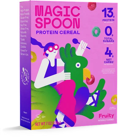Magic Spoon Fruity Grain-Free Breakfast Cereal, 7 oz Box | Walmart (US)