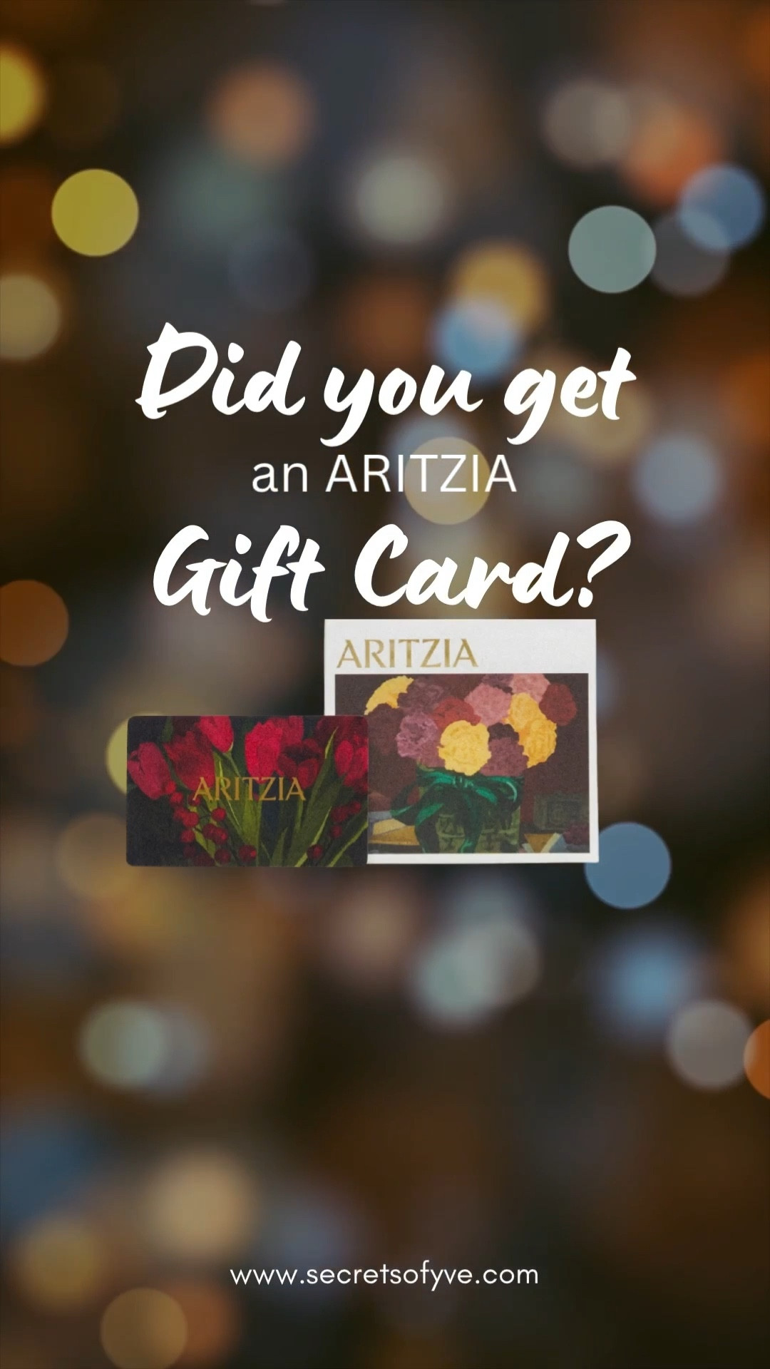 SecretsofYve: Here are 5 things I would recommend! @aritzia Gift card purchase. Gift guide. 
#Secretsofyve #ltkgiftguide
Always humbled & thankful to have you here.. New posts daily at 3pm & 4:15pm EST. 
CEO: PATESI Global & PATESIfoundation.org
@secretsofyve : where beautiful meets practical, comfy meets style, affordable meets glam with a splash of splurge every now and then. I do LOVE a good sale and combining codes! #ltkstyletip #ltksalealert #ltkfamily #ltku #ltkfindsunder50 #ltkplussize #ltkmidsize #ltkover40 #ltkpetite #ltktravel #ltkparties #ltkbump #ltktall #ltkholiday #ltkvlog secretsofyve 

#LTKWorkwear #LTKFindsUnder100 #LTKSeasonal
