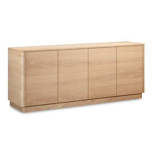Rina Curved Oak Pedestal Sideboard (72") | West Elm (US)