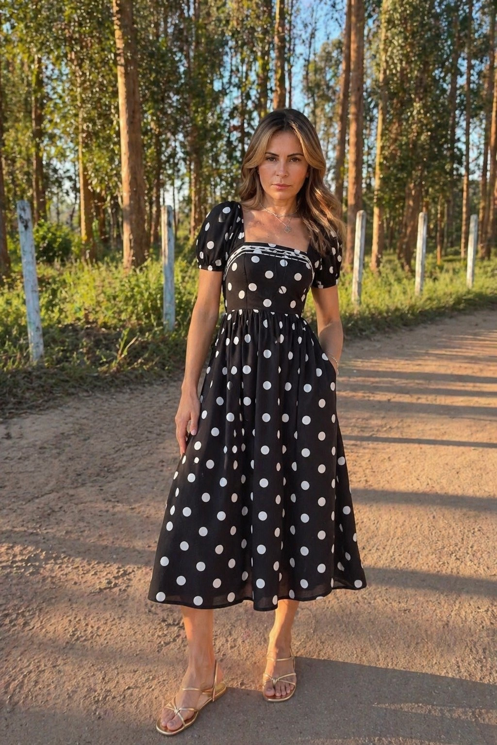 Polka dots, but make it timeless 🖤
This midi dress is the definition of effortless elegance — feminine, flattering and perfect for any occasion.
Styled with minimal gold sandals for that clean, elevated look.

#LTKootd #LTKMothersDay