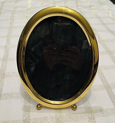 VTG Solid Brass Oval Picture Frame 5” x 7” Footed,Hand Polished, Lacquer Coated  | eBay | eBay US