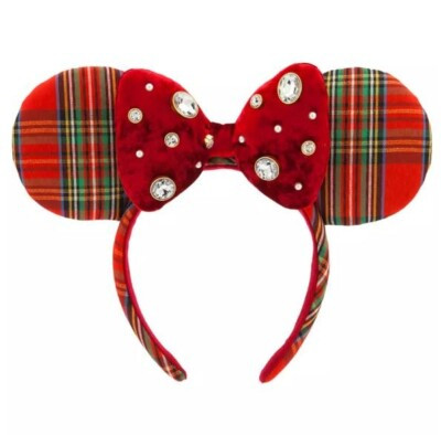 Disney Parks Minnie Red Plaid Jeweled Holiday Christmas Headband Ears 2023 (NWT)  | eBay | eBay US