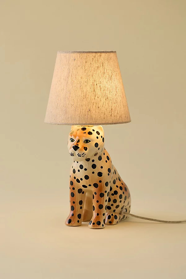 Leopard Ceramic Table Lamp in Leopard at Urban Outfitters | Urban Outfitters (US and RoW)
