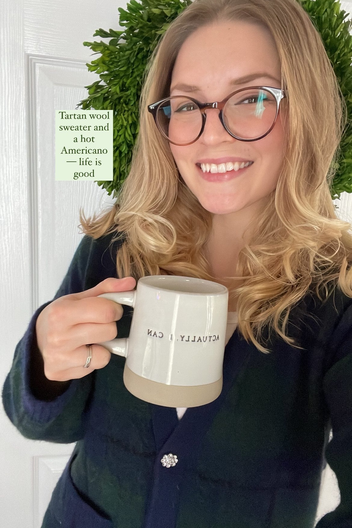 Cardigan, glasses, mug, winter style, wfh, hearth and hand, stoneware

#LTKworkwear #LTKhome