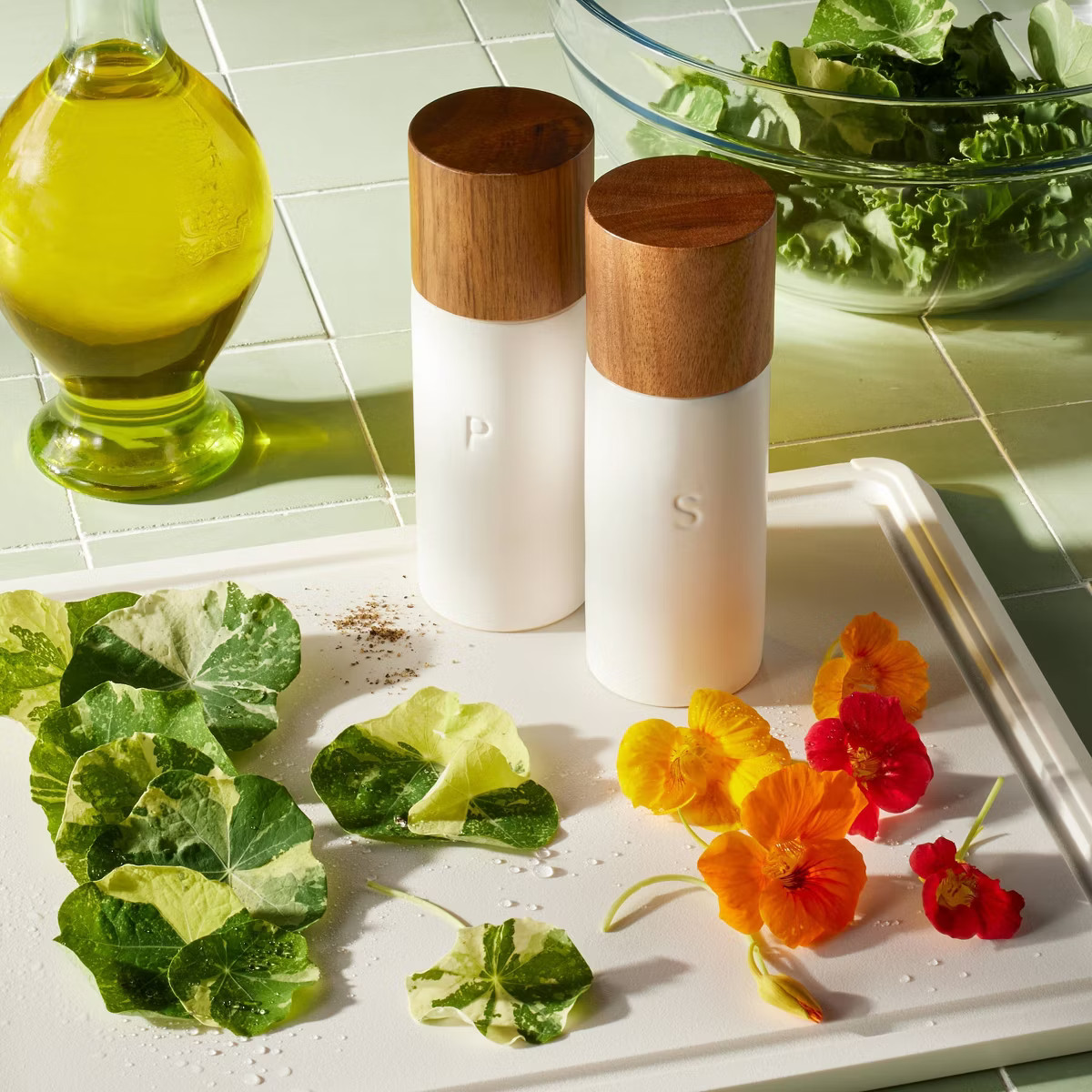 Ceramic Salt and Pepper Grinder Set Cream - Figmint™ | Target