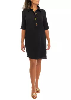 Women's V-Neck Solid A-Line T-Shirt Dress | Belk