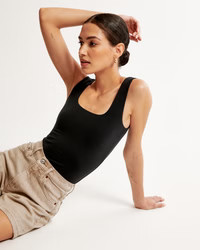 Cotton Seamless Fabric Squareneck Top | Abercrombie & Fitch (US)