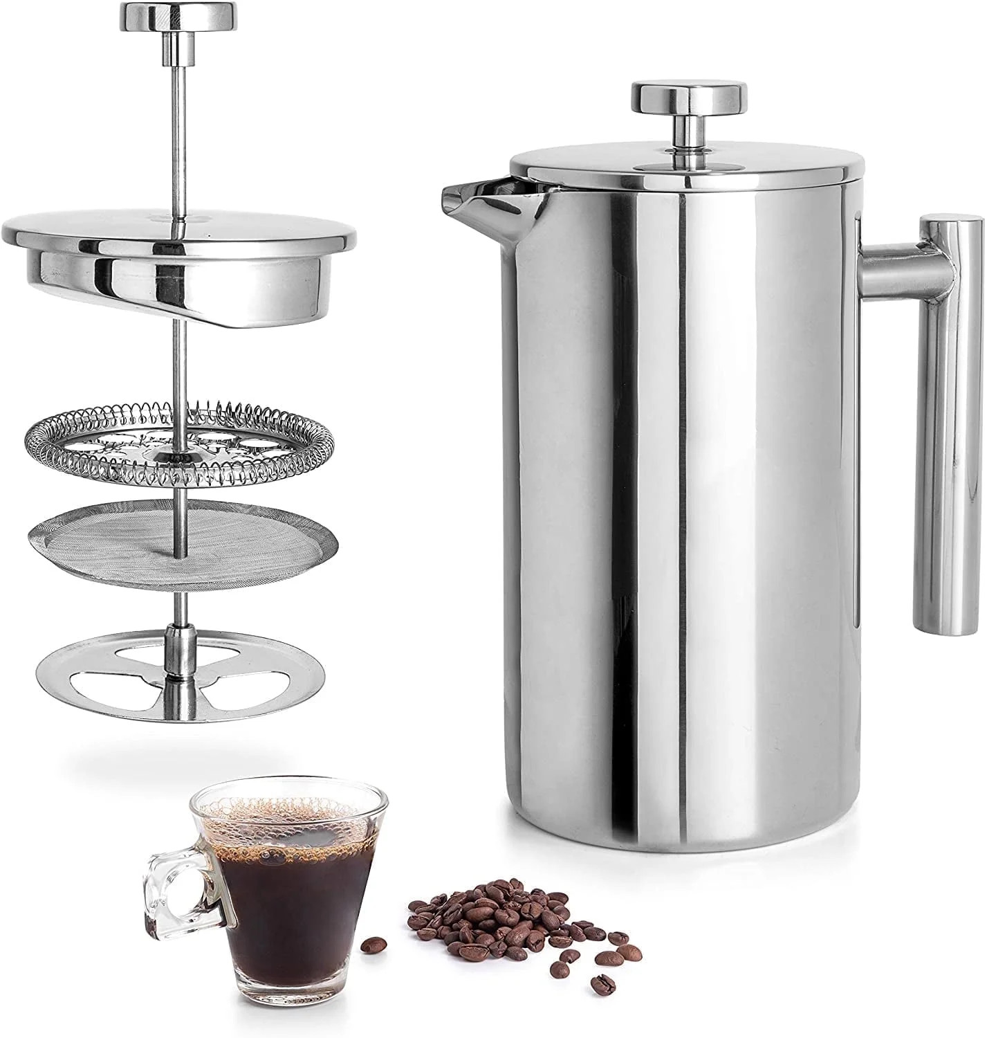 Mixpresso Stainless Steel French Press Coffee Maker 27 Oz 800 ml, Double Wall | Walmart (US)