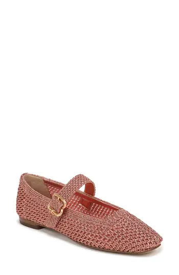 Sam Edelman Michaela Knit Mary Jane Flat in Indie Pink Metallic at Nordstrom Rack, Size 12 | Nordstrom Rack
