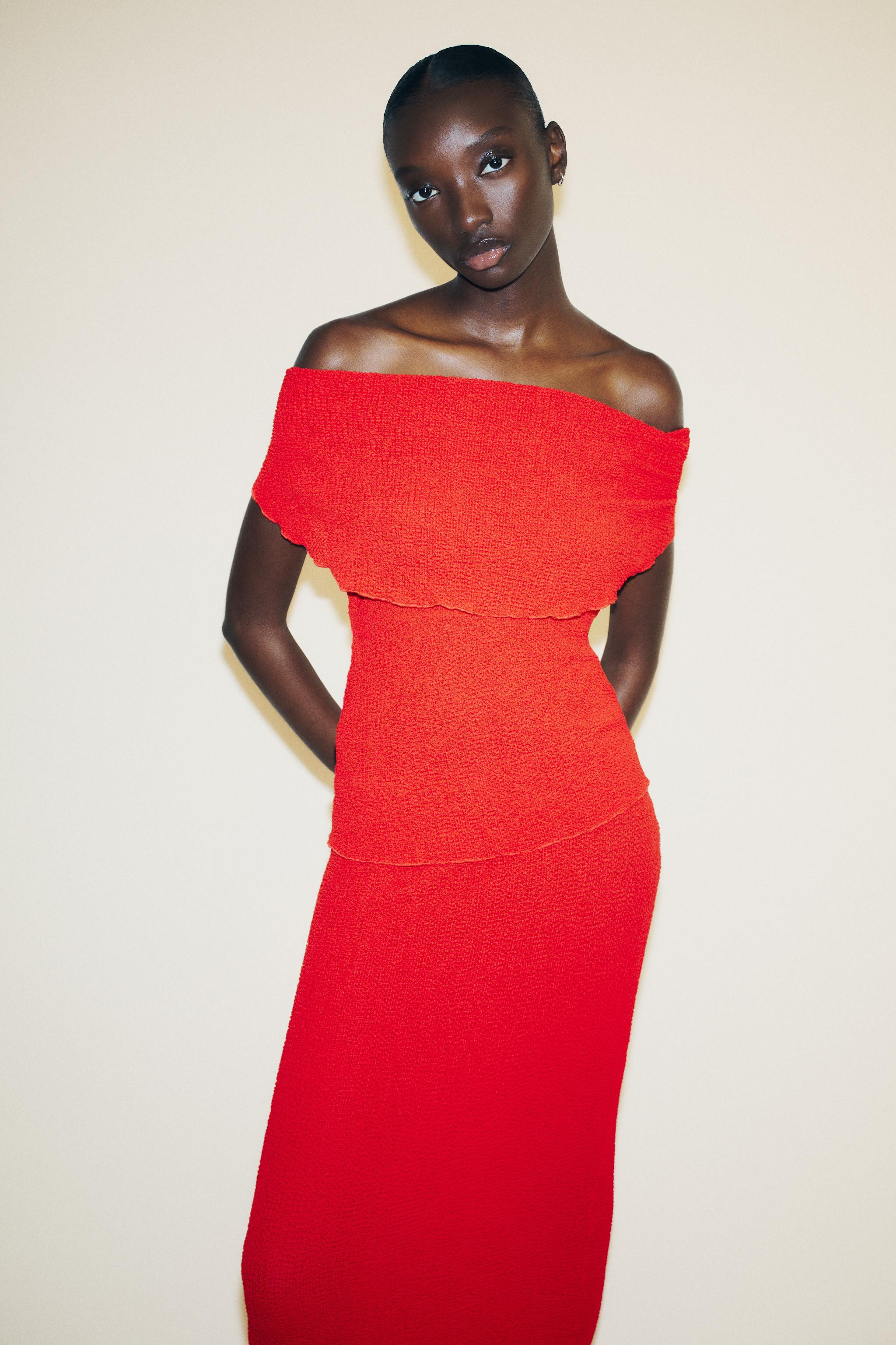 TEXTURED LONG SKIRT | Zara US