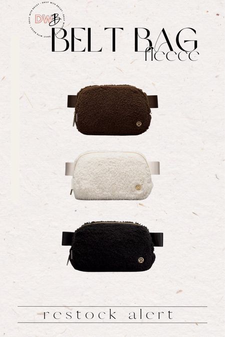 Restock alert! Fleece belt bag back in stock! 

#LTKfindsunder50 #LTKitbag #LTKstyletip