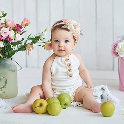 VOBOBE Baby Girl Nylon Headbands Infant Flower Elastic Hair band Bows Wraps For Newborn Toddler H... | Amazon (US)