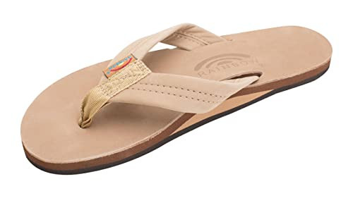 Rainbow Sandals Women's Single Layer Premier Leather w/Arch Support, Sierra Brown, 7.5-8.5 | Amazon (US)