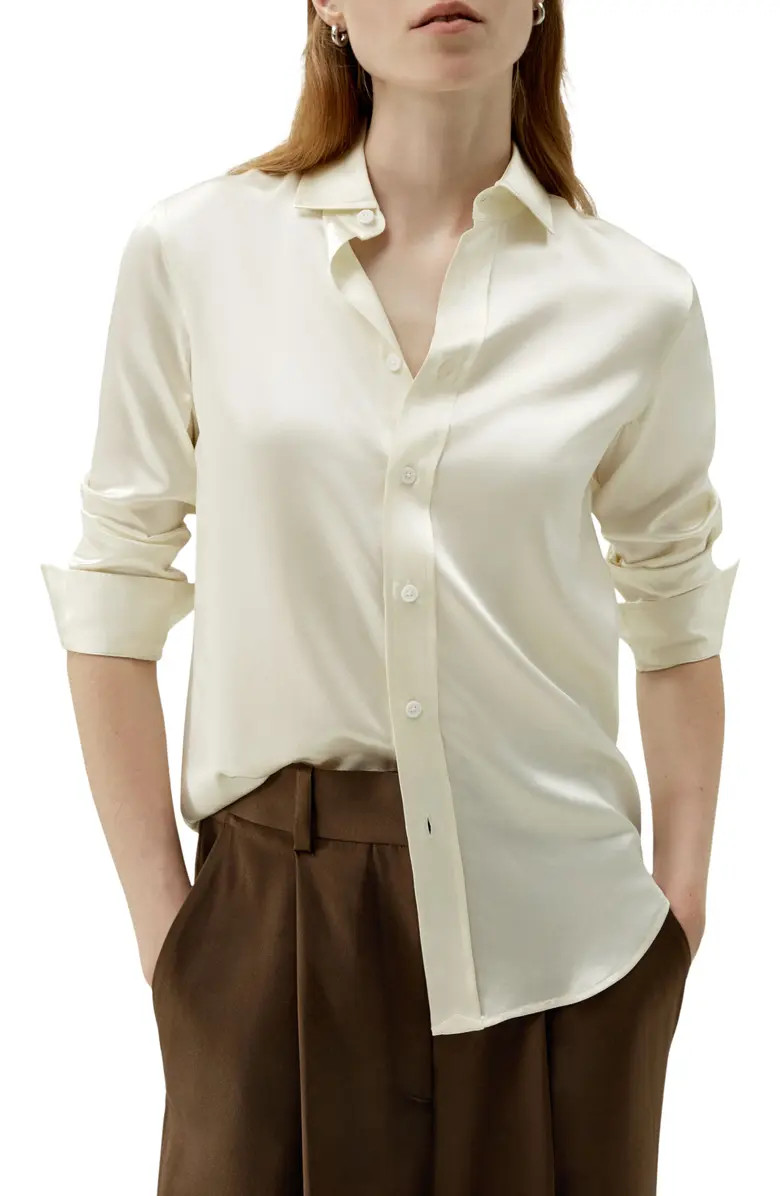 Tailored Button Down Silk Shirt | Nordstrom