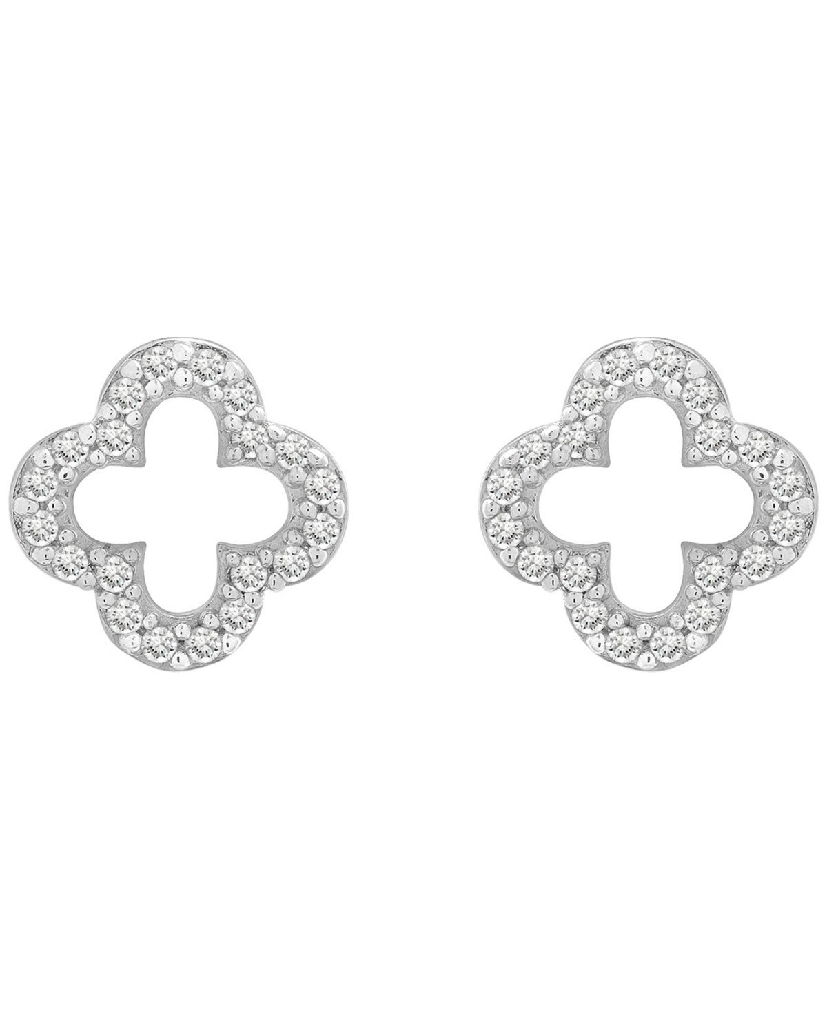 Wrapped Diamond Flower Earrings (1/6 ct. t.w.) in 14K Yellow Gold - Yellow Gold | Macy's