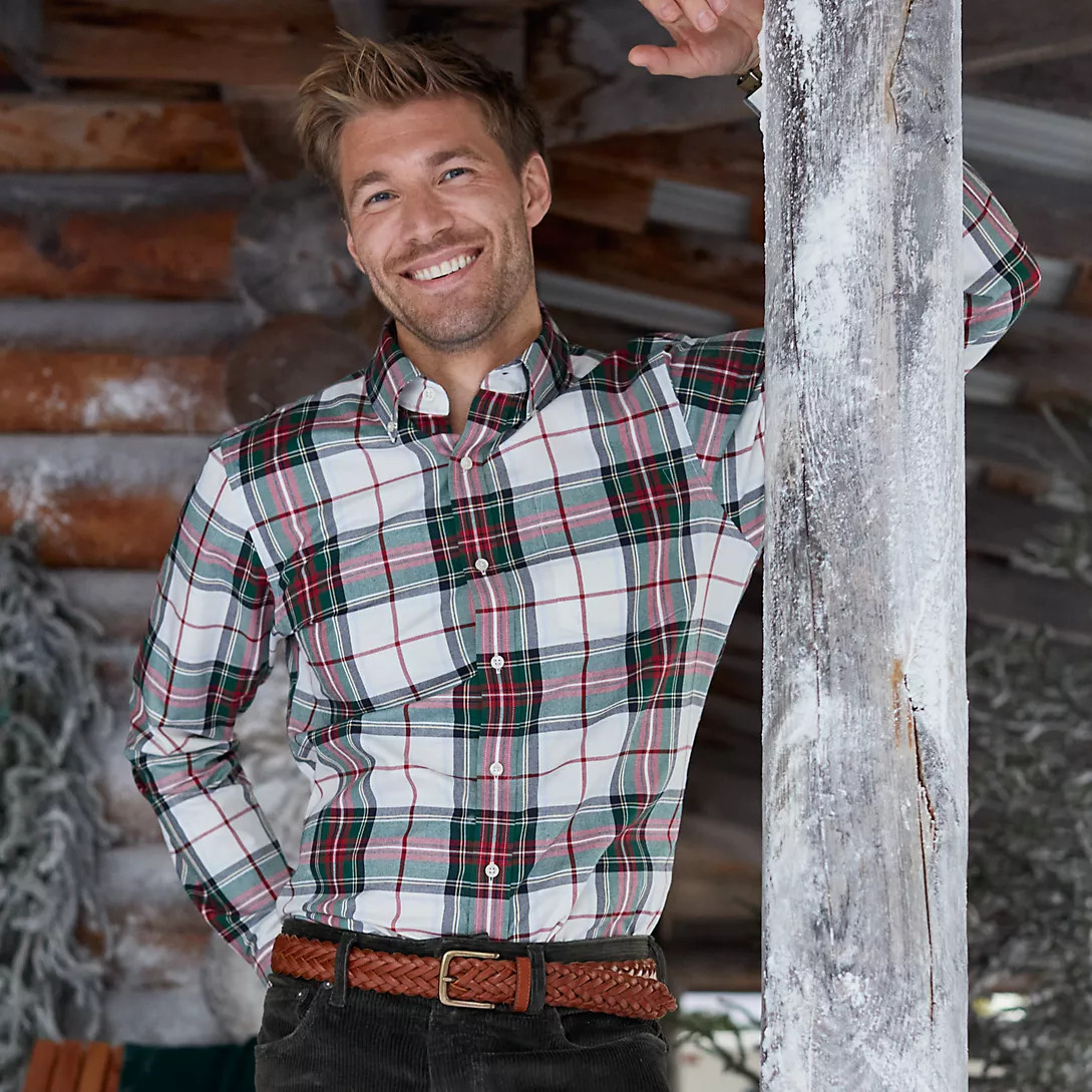 Men's Traditional Fit No Iron Twill Shirt | Lands' End (US)