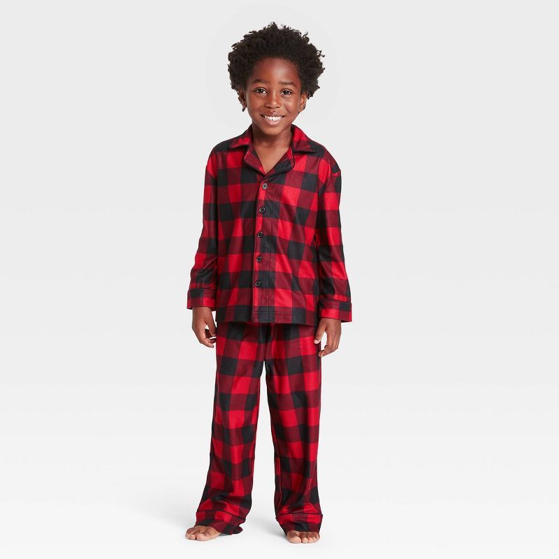 Toddler Holiday Buffalo Check Flannel Matching Family Pajama Set - Wondershop™ Red 18M | Target